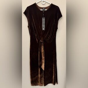 NWT Nu Denmark Brown Velvet Maxi- Dress - Small (will fit Med) - $210 MSRP